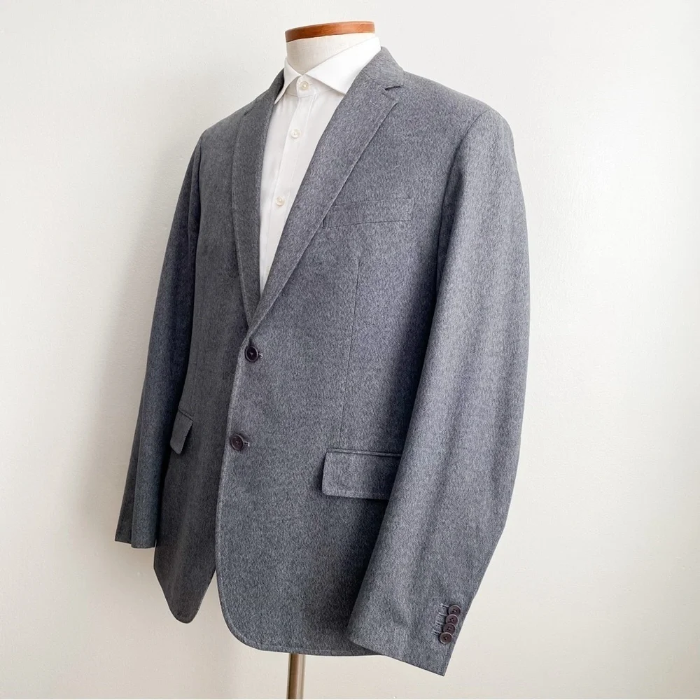 Banana Republic Men’s Sport Coat Blazer Suit Jacket Cotton Gray Tailored Fit 44R